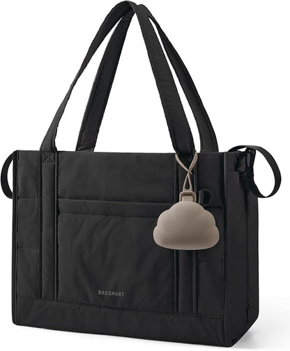 BAGSMART Diaper Bag Tote Puffer, Hospital Bag for Labor Delivery with Pacifier Case, Lightweight Baby Bag for Travel, Work | Multifunctional, Insulated Pockets, Water Resistance