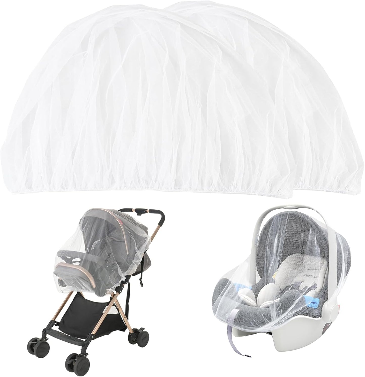 Baby Mosquito Net for Stroller, Perfect Bug Net for Strollers, Bassinets, Cradles, Playards, Pack N Plays and Portable Mini Crib, Baby Insect Netting Cover, Black
