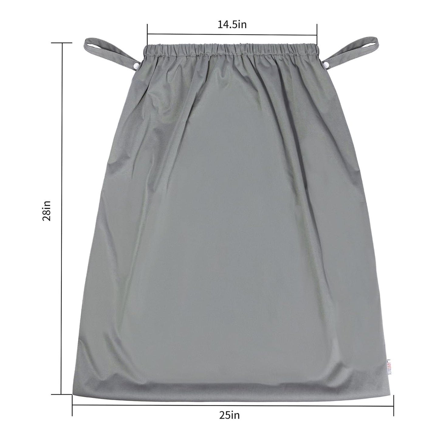 ALVABABY Reusable Diaper Pail Liner for Cloth Diaper,Rubbish Bag,Laundry,Kitchen Garbage Cans (Black Grey, Small Size：5 Gallon) LLS-B2629