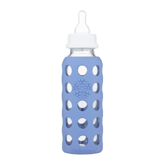Lifefactory Glass Baby Bottle with Stage 1 Nipple and Protective Silicone Sleeve Cantaloupe, 4 Oz