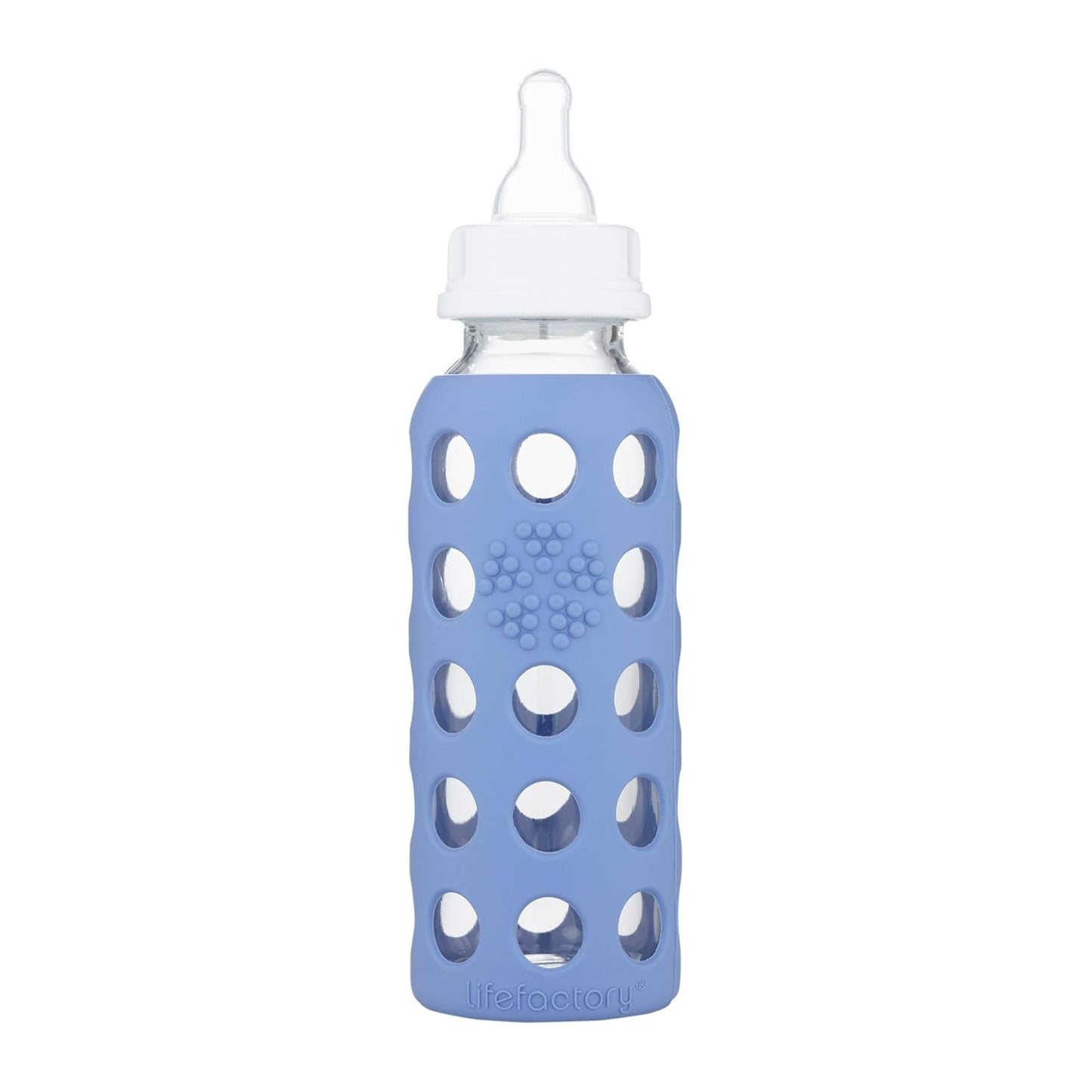 Lifefactory Glass Baby Bottle with Stage 1 Nipple and Protective Silicone Sleeve Cantaloupe, 4 Oz