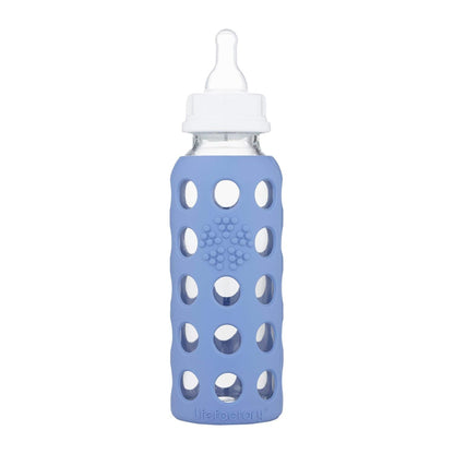 Lifefactory Glass Baby Bottle with Stage 1 Nipple and Protective Silicone Sleeve Cantaloupe, 4 Oz