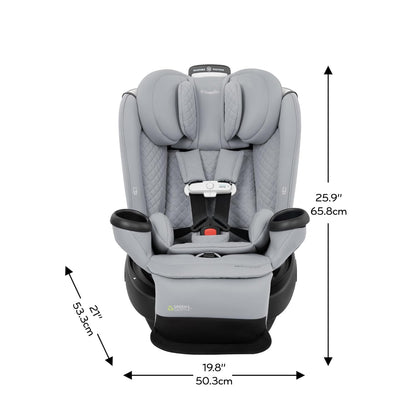 Evenflo Revolve360 Extend All-in-One Rotating Car Seat with Green & Gentle Fabric (Travertine)