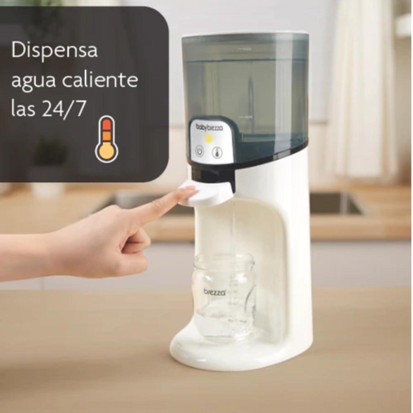 Baby Brezza Instant Baby Bottle Maker with 3 Temperature Settings for Formula Warming, 50oz Tank Capacity, 24/7 Warm Water Dispenser, Electric Kettle Alternative