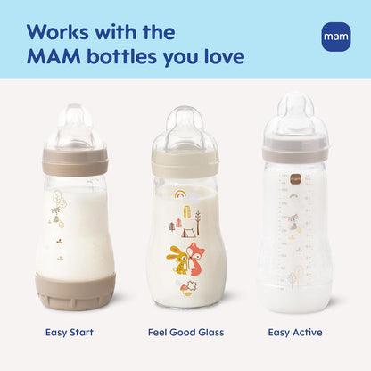 MAM Baby Formula Dispenser – Spill Proof Travel Milk Formula Container with 3 Compartments 1.4oz / 40g Each, Also Fits Bottle Nipples, Snacks, Pacifiers, Dishwasher Safe, Made in Europe