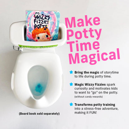 Wizzy Fizzies™ Potty Training Rewards Toilet Fizzies, Non-Food, STEM-Based Method that uses Imagination Play, 60 Colorful Stars, Non-Toxic, Girls & Boys, Fun Things for Kids & Parents