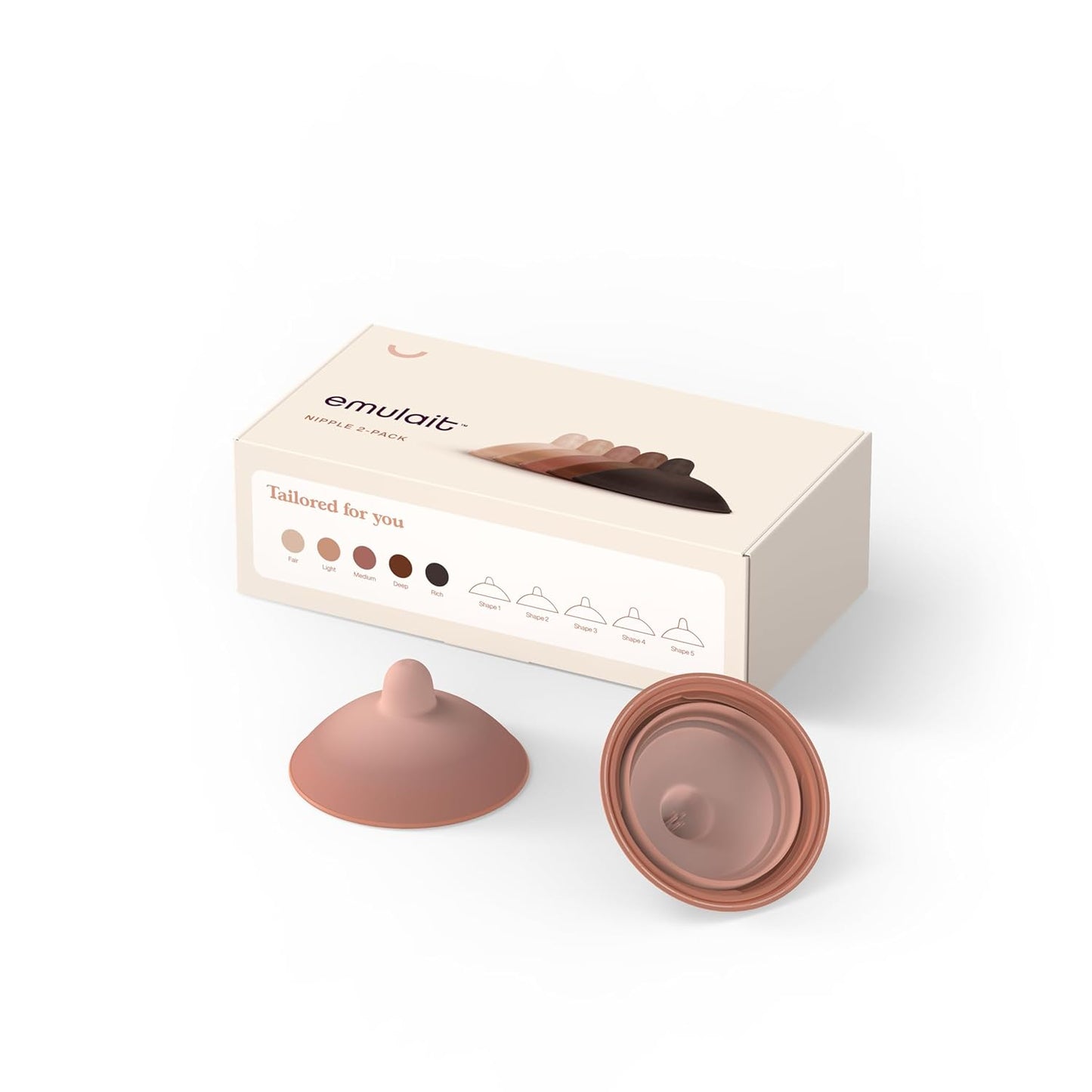 Emulait Baby Bottle Nipple 2 Pack - Deep - 19 mm