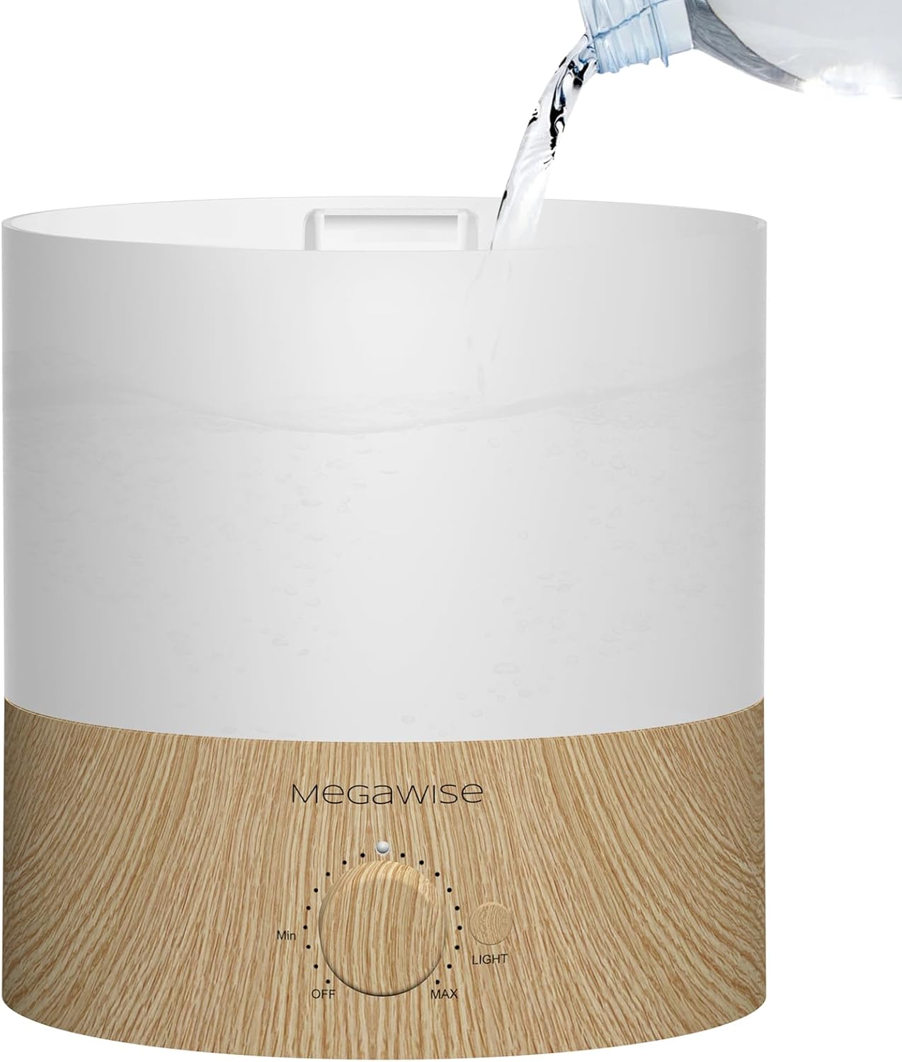 MegaWise Ultrasonic Cool Mist Humidifier | Quiet Operation, Top Fill, Auto Shut-Off | Ideal for Bedroom, Baby Room, and Plants (3.5 L)