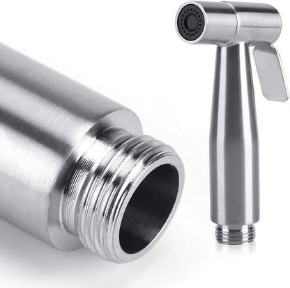 Bidet Sprayer Head with Hook,Stainless Steel Handheld Bidet Spraye r, Baby Cloth Diaper s Prayer, Save Water, Ergonomic Design, Perfect for Bathroom Cleaning and Personal Hygiene