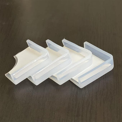 Food-Graded Silicone Clear Corner Protectors, Baby Proofing Table Edge Guards, Pre-Tapep Adhesive Soft for Kids Child Safety Proof, Cabinets Counter Furniture Bumpers (4, 1/5x4/5 in (Width))
