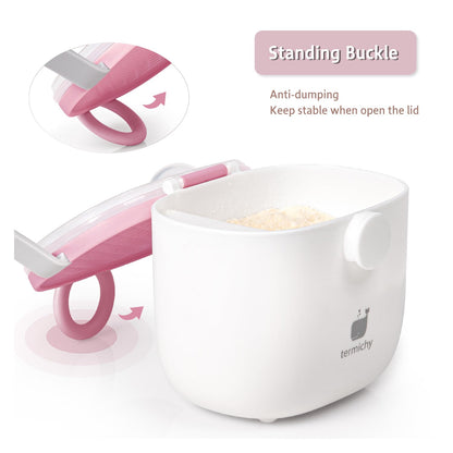 Termichy Baby Formula Dispenser, Portable Formula Dispenser Container with Scoop and Carry Handle for Travel Outdoor Activities for Baby Infant, 500ml