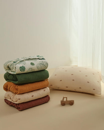 Blissful Diary Muslin Bassinet Sheets for Baby Girls Boys, Boho Soft Cotton Fitted for Oval Hourglass Rectangle Mattress, 2 Pack(Sunshine&Brown)