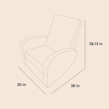Storkcraft Santa Monica Power Recliner Swivel Glider (Dune Basketweave) – Effortless Electronic Power Recline, USB-A & USB-C Charger