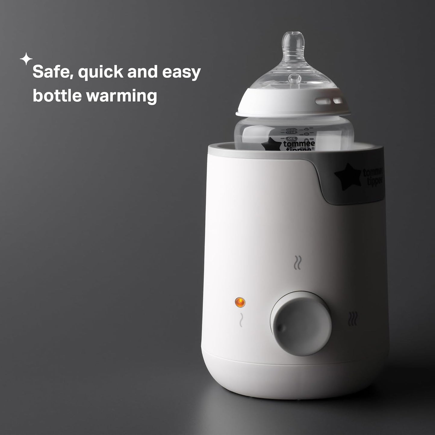 Tommee Tippee Baby Bottle and Food Warmer, Warms Breast Milk, Formula, Jars and Pouches to Body Temperature in Minutes, Automatic Timer, Touch Settings, White