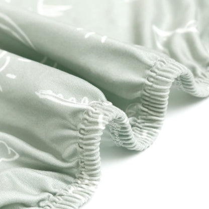 GRSSDER Stretch Ultra Soft Jersey Knit Fitted Pack n Play Playard Sheets Set 2 Pack，Fits Portable/Mini Cribs Sheets, Playards Mattress Pads, Stylish Watercolor Animals for Baby, Mint Green