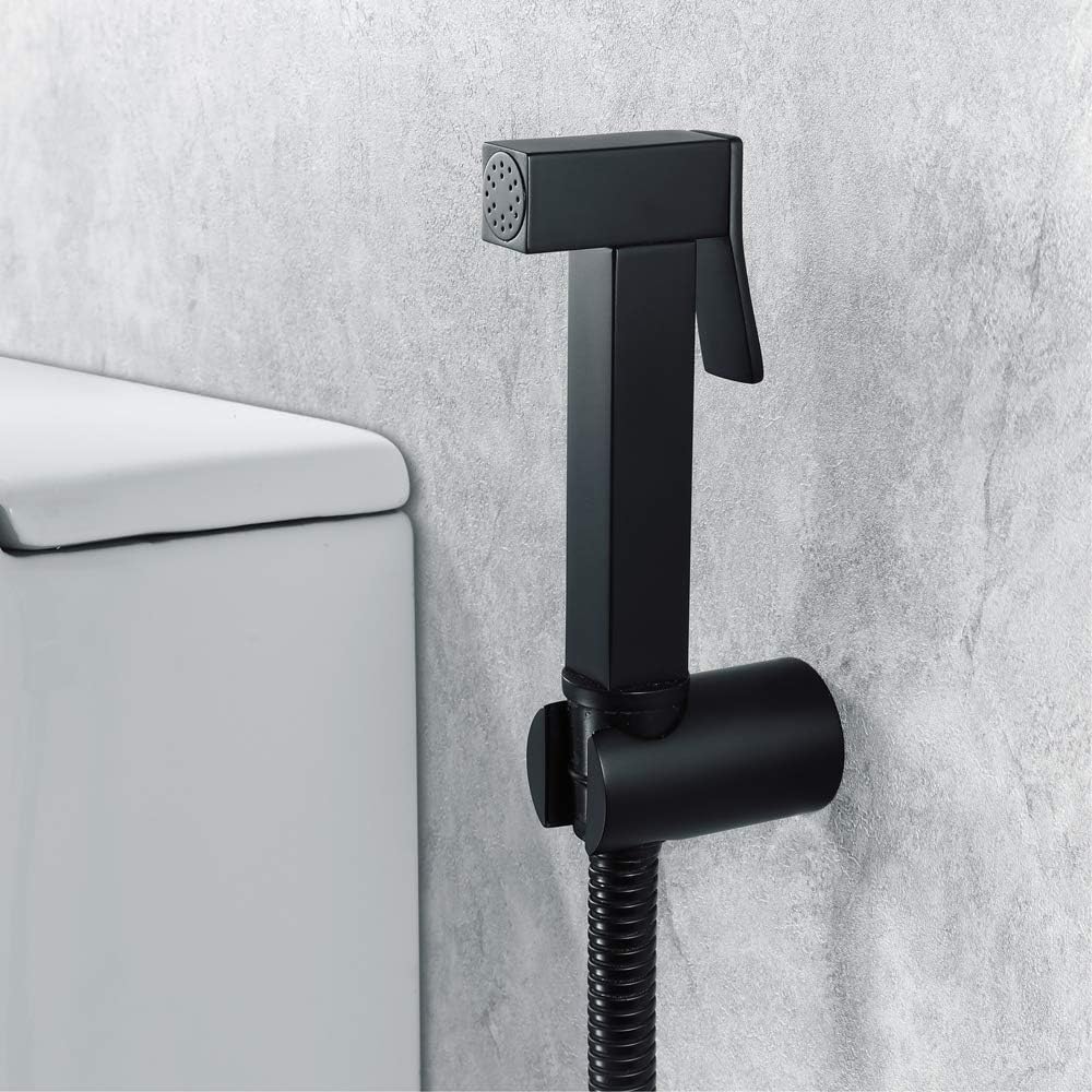 Handheld ToiletSprayer Square Portable Brass Shower Sprayer Head Suit for Bathroom Cloth Diaper Pet Cleaning,A(B)