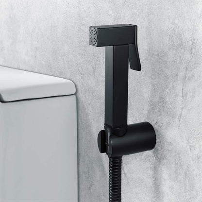 Handheld ToiletSprayer Square Portable Brass Shower Sprayer Head Suit for Bathroom Cloth Diaper Pet Cleaning,A(B)
