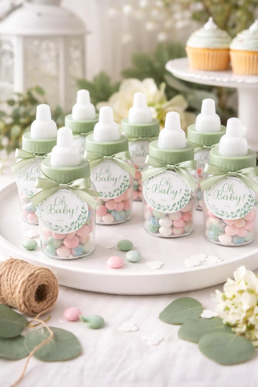 Baby Shower Favor - 36 Pack Pink Mini Milk Bottle Party Favor Gift Bag Boxes 1.5" x 3.5" - Baby Shower Candy Jar.
