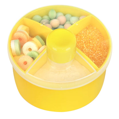 Accmor Formula Dispenser On The Go, Non-Spill Rotating Four-Compartment Formula Container to Go, Milk Powder Snack Storage Container for Infant Toddler Travel Outdoor, Green