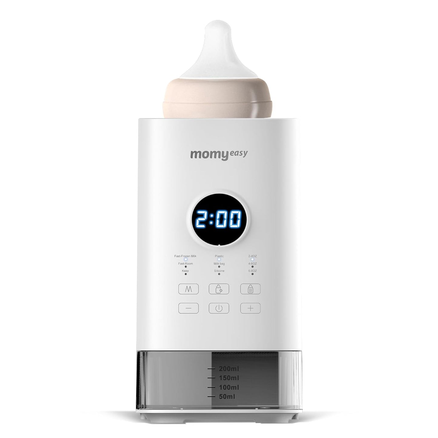MOMYEASY Fast 2-Minute Baby Bottle Warmer - Steam Heating for Breastmilk & Formula, Fits All Bottles, Precise Temp Control with Timer, Auto Shut-Off