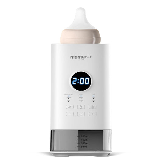 MOMYEASY Fast 2-Minute Baby Bottle Warmer - Steam Heating for Breastmilk & Formula, Fits All Bottles, Precise Temp Control with Timer, Auto Shut-Off