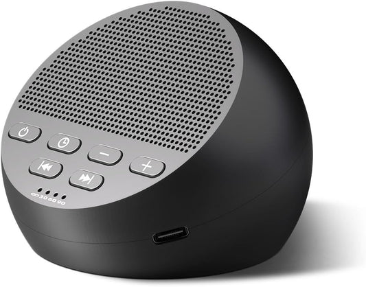 Portable Sound Machine White Noise Machine Nonstop 30 Soothing Sounds for Baby Kids Adults Pink Noise Sleep Machine 36-Level Vol Auto-Off Timer Memory Function for Home Travel Office