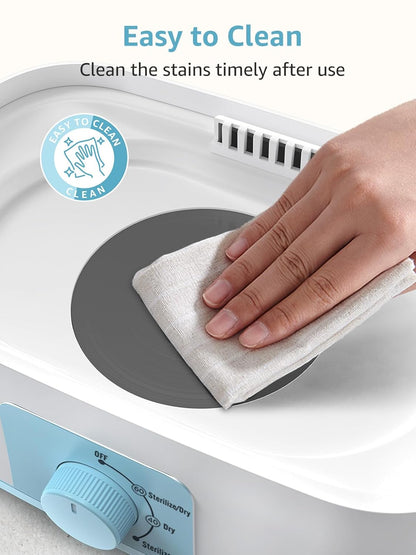 Grownsy Adjustable 4 in 1 Large Bottle Sterilizer and Dryer, 8 Bottles Capacity,Electric Steam Baby Bottle Sterilizer, Sanitizer for Baby Bottles & Pacifiers, Breast Pump Parts