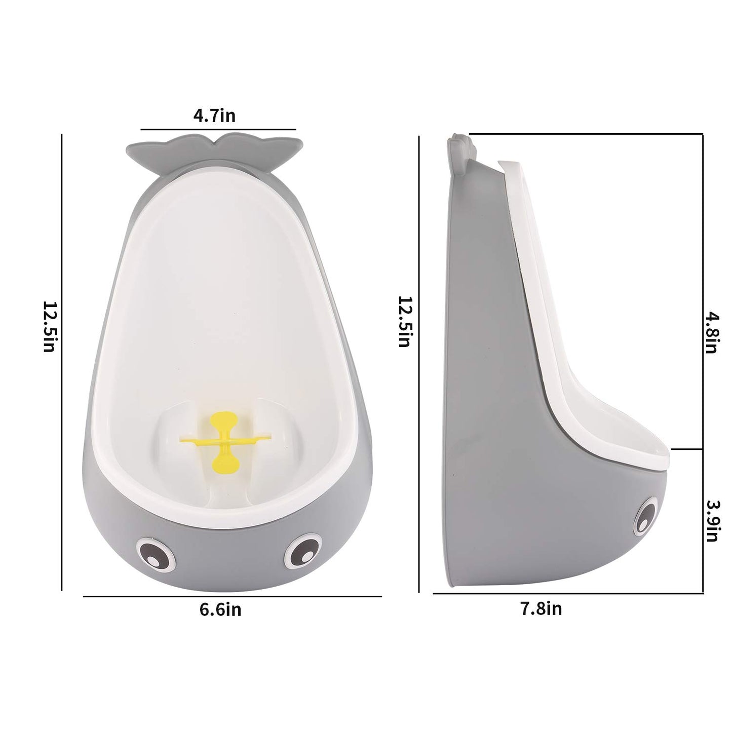 Cute Frog Potty Training Urinal for Boys with Funny Aiming Target - Blackish Green