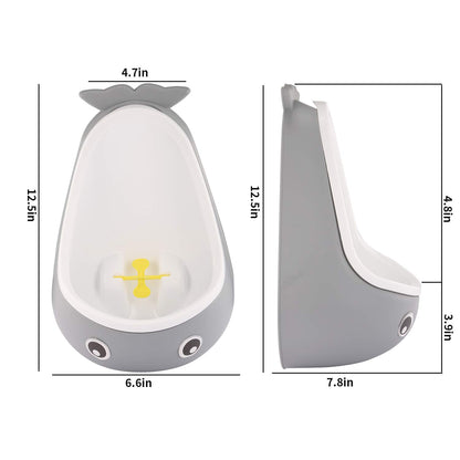 Cute Frog Potty Training Urinal for Boys with Funny Aiming Target - Blackish Green