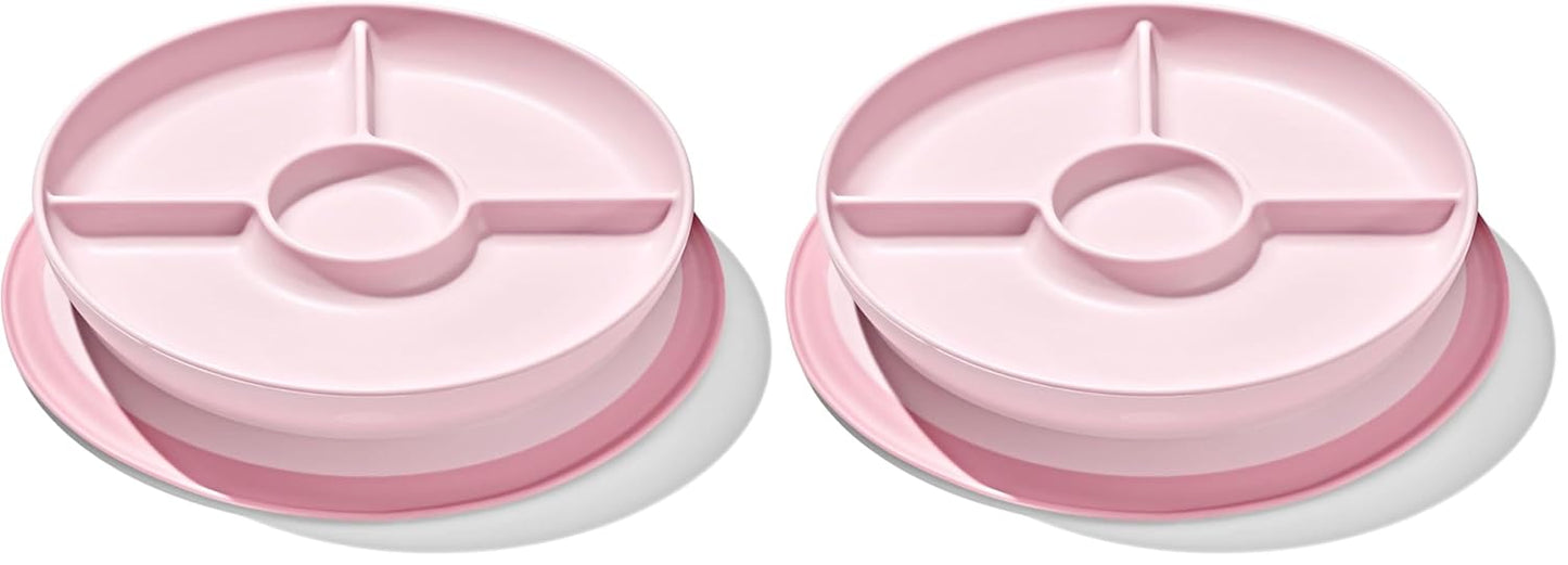 OXO Tot Stick and Stay Suction Divided Plate - Opal