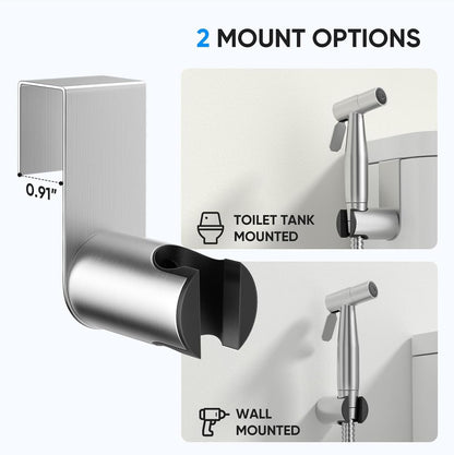 Handheld Toilet Bidet Sprayer for Toilet-Adjustable Water Pressure Control with Bidet Hose for Feminine Wash, Stainless Steel Brushed Nickel Bidet Faucet Cloth Diaper for Baby Wash, Gold