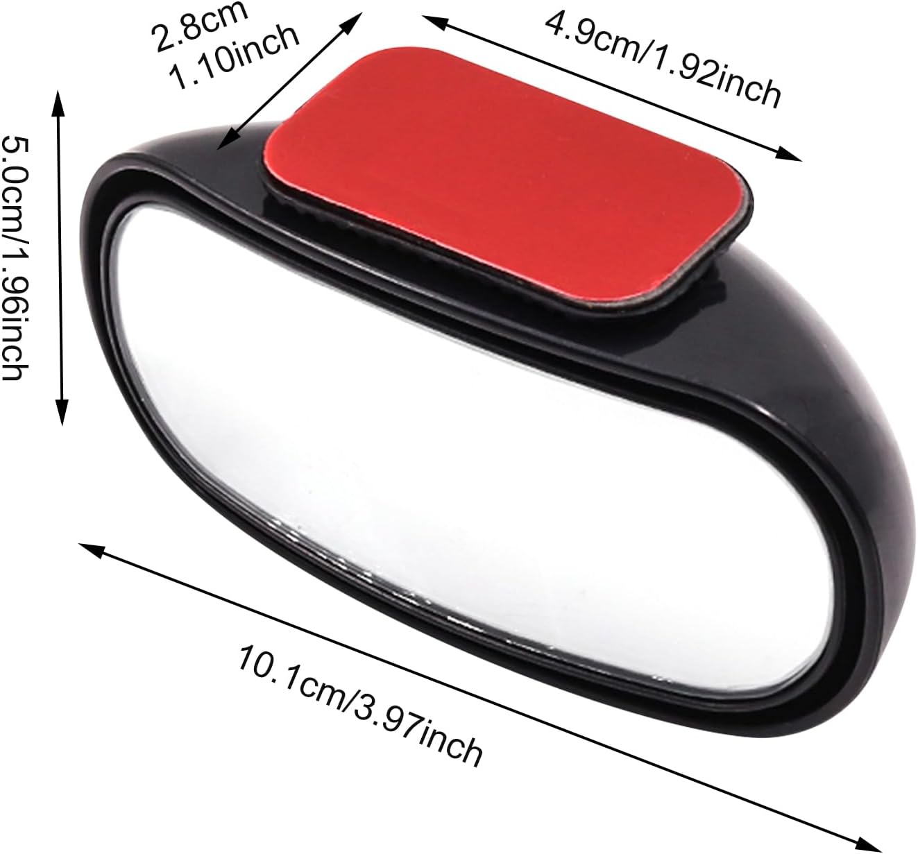 Blind Spot Mirror Adjustable 360 Degree Car Side Mirror, HD Glass Rear View Exterior Accessories Frame Thickness Less than 5MM for Car SUV (long-armed Right)