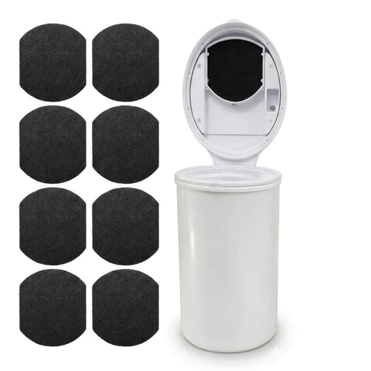 8 Pack Diaper Pail Deodorizer Refills Compatible with Ubbi Diaper Pail, Activated Charcoal Odor Absorbing Carbon Filters for Baby Diaper Trash Can, Helps Control Odors & Keep Home Fresh