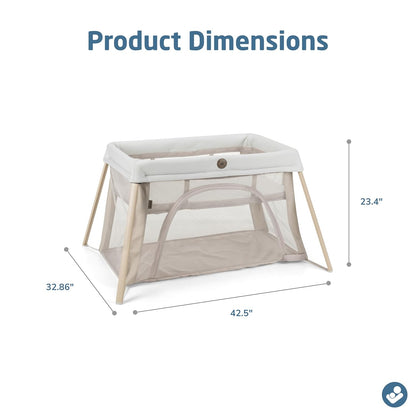 Maxi-Cosi Calao Travel Playard, Infant Bassinet, Toddler Playpen, Portable, Lightweight, Foldable, Easy Setup, with Carry Bag, Breathable Mesh, Truffle