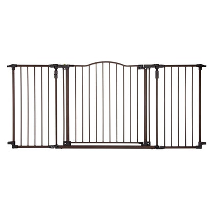 Toddleroo by North States - Deluxe Décor Safety Gate: Hardware Mounted Extra Wide Metal Baby Gate - Adjustable Child Gate - 38.3 to 72 Inches Wide - 30 Inches Tall - Matte Bronze