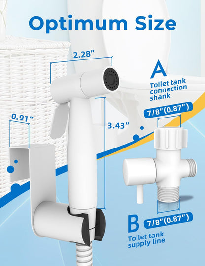 BRITULIF Handheld Bidet Sprayer for Toilet, Jet Sprayer for Toilet Muslim Shower, Adjustable Cloth Diaper Sprayer Bidets Attachment for Toilet, Toilet Bidet Sprayer with Bidet Hose for Feminine Wash