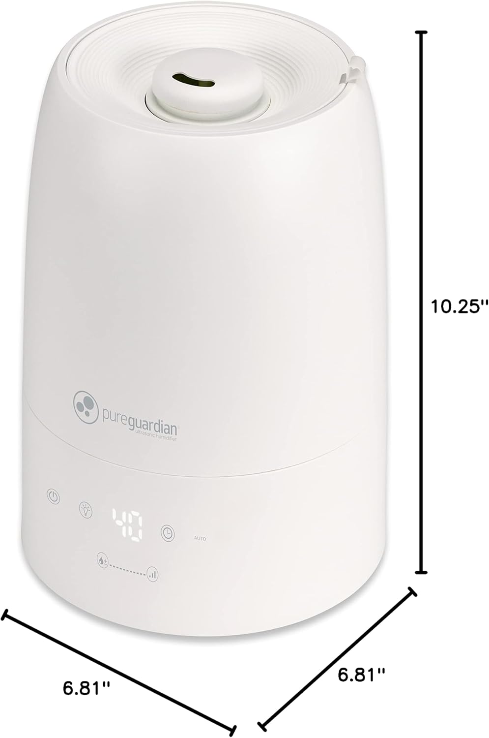 PureGuardian 30-Hour 0.80 Gal. Top Fill Cool Mist Ultrasonic Humidifier for Home with Aromatherapy Tray, Covers 320 Sq. Ft, White, H950AR
