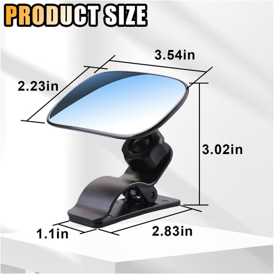 Car Rearview Baby Mirror, Universal Wide Angle Convex Mirror Clip-on Mirrors, Adjustable Convex Safety Rearview Mirrors for Viewing Rear Passengers, Suitable for Most Cars