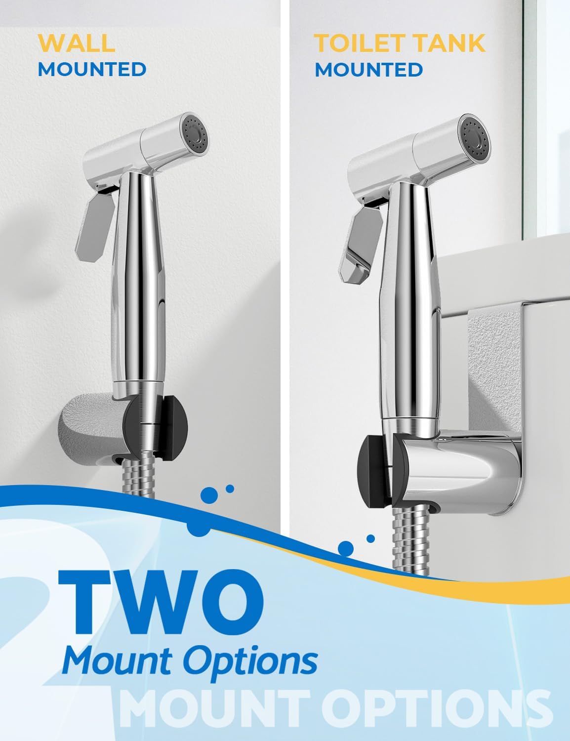 BRITULIF Handheld Bidet Sprayer for Toilet, Jet Sprayer for Toilet Muslim Shower, Adjustable Cloth Diaper Sprayer Bidets Attachment for Toilet, Toilet Bidet Sprayer with Bidet Hose for Feminine Wash
