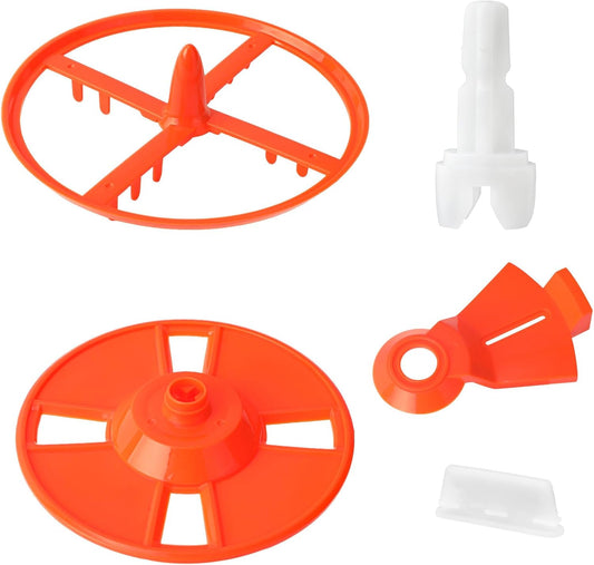 5pcs Replacement Parts for Baby Brezza Formula Pro Advanced & WiFi Models Maker FRP0046 FRP0047 FRP0048 FRP0066, Includes Rubber Scraper Stirring Wheel Locking Cover Measuring Wheel Axle