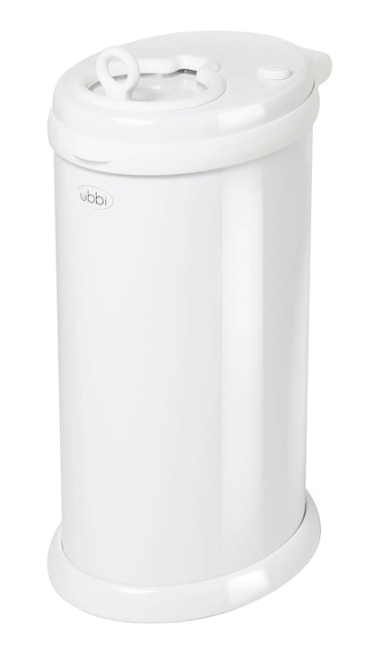 Ubbi Steel Diaper Pail and OXO Tot Perfect Pull Wipes Dispenser - Gray