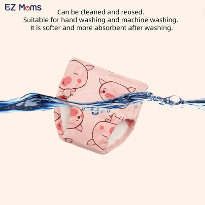 EZ Moms 6 Packs Absorption Toddler Potty Training Underwear for Boys 100% Cotton Toilet Training Pants 1T Leakproof Reusable Kid Confident Toddler Panties Dinosaur Pee Pants with Potty Sticker Chart