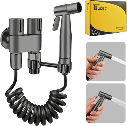 Handheld Toilet Bidet Sprayer for Toilet, Adjustable Water Pressure Control with Complete Bidet Spray Hoses Kit for Feminine Wash, Cloth Diaper Sprayer for Baby Wash