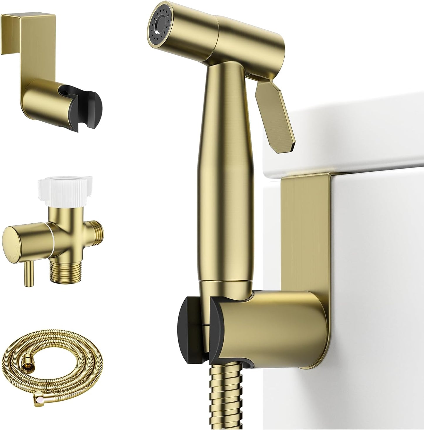 Arofa Handheld Bidet Sprayer for Toilet - 2 Pack Bidets Faucet for Existing Toilets Cloth Diaper Jet Sprayer, Stainless Steel Muslim Shower with Bidet Hose for Feminine Wash