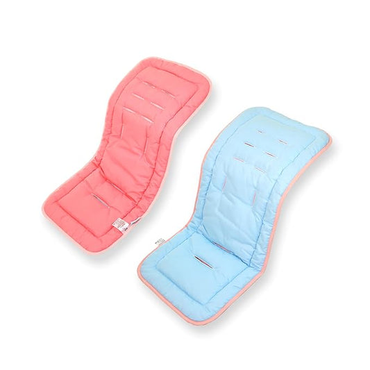 Baby Stroller Cushion, Baby Stroller Seat Liners Universal Stroller Liner, 100% Cotton Breathable and Soft Reversible Toddler Infant Car Seat Insert 34x78cm 1 Pack(Pure Pink)