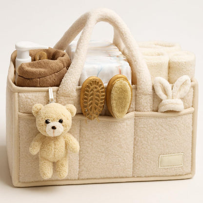 Smoochie Baby Diaper Caddy Organizer, Diaper Storage Basket for Nursery and Organization, Stylish Storage Basket for Newborn, Diapers Station, Gift for Baby Shower and Registry Must-Have