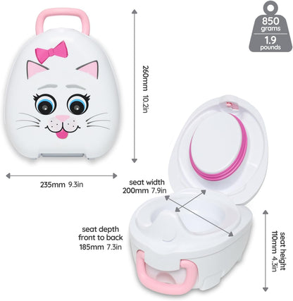 My Carry Potty - Ladybug Travel Potty, Award-Winning Portable Toddler Toilet Seat for Kids to Take Everywhere