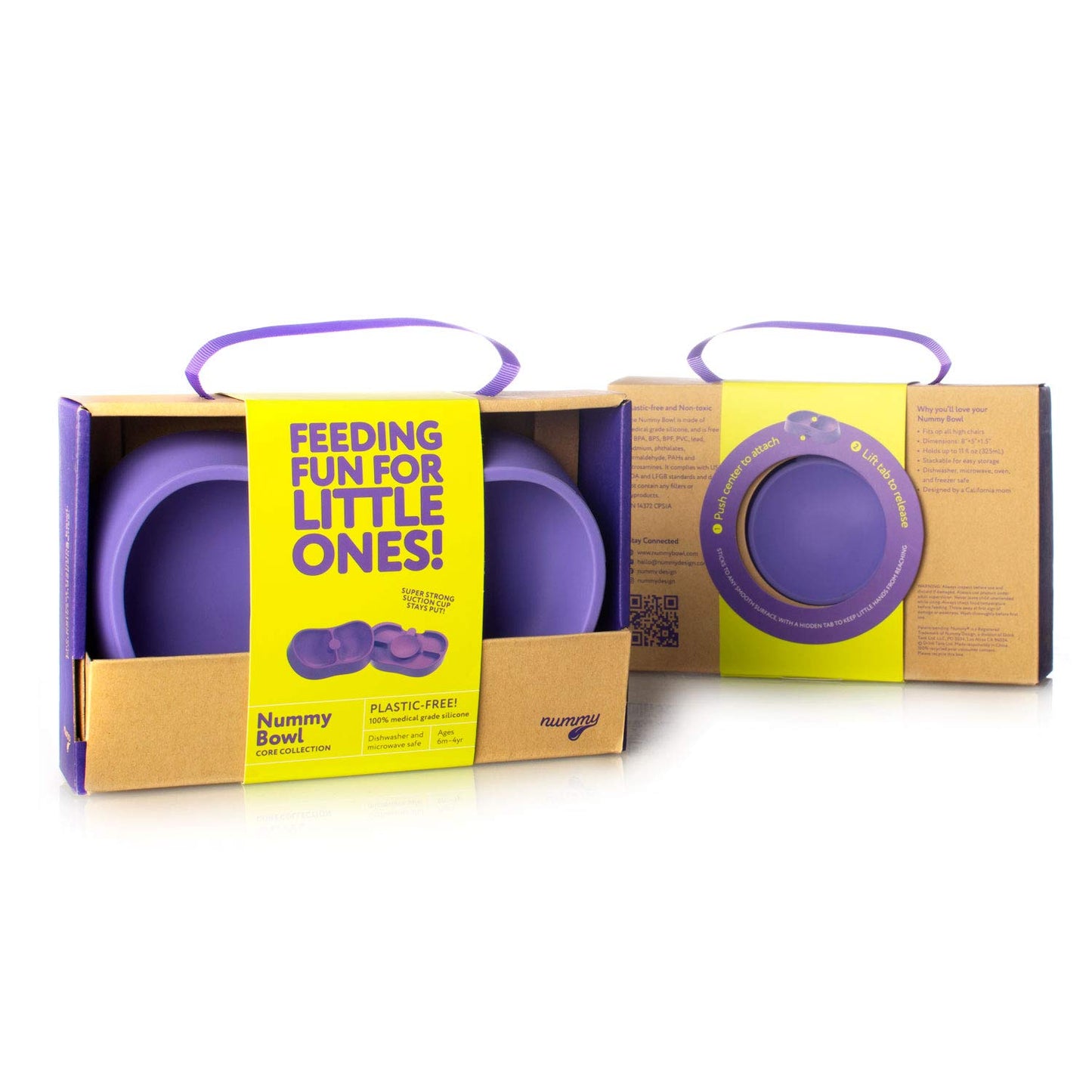 Nummy BOWL - Pure Silicone Bowl with Hidden Suction Cup for Babies and Toddlers | BPA and Phthalate Free | Microwave and Dishwasher Safe | Great Baby Gift (Blue, Puppy Pal Collection)
