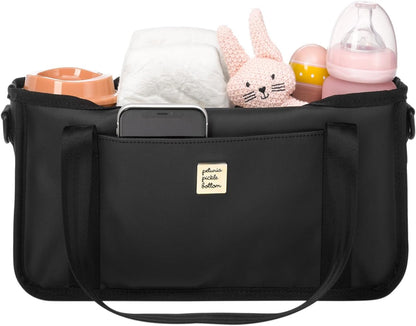 Petunia Pickle Bottom Wander Stroller Caddy, Perfect Baby Caddy for Organization, Multiple Carry Positions, Fits Most Strollers, Brioche