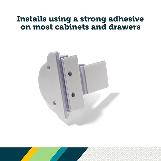 Safety 1st Adhesive Magnetic Cabinet Locks, Includes 20 Child Locks for Cabinets & Drawers, 2 Keys, White